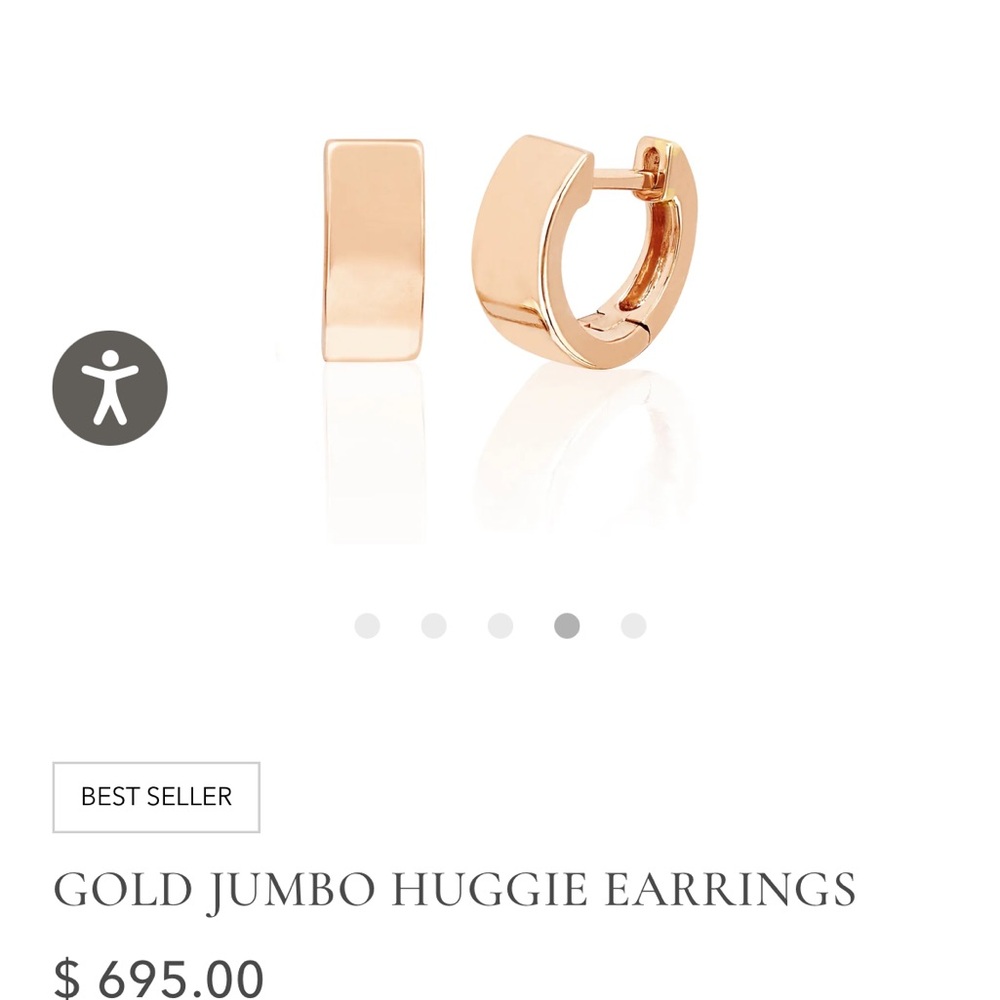 EF Collection Rose Gold Jumbo Huggie Earrings